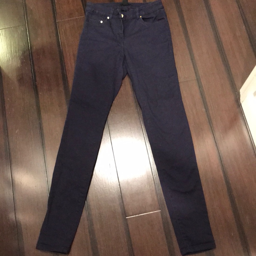 Dark high rise skinny jeans